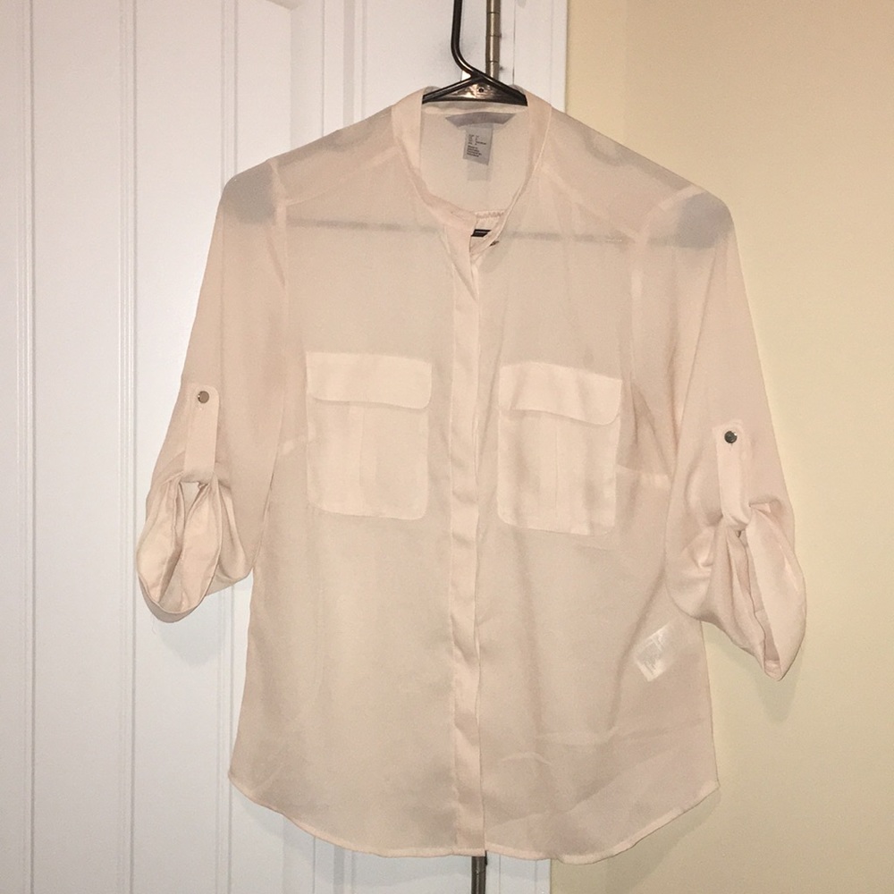 H&M Peach Shear Blouse